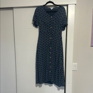 DIP Women's Blue Button-Down Dress